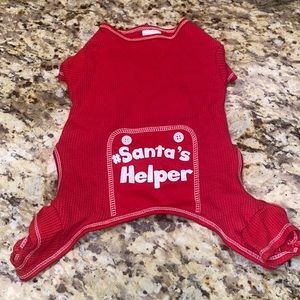Red "Santa's Helper" Dog Holiday Pajamas